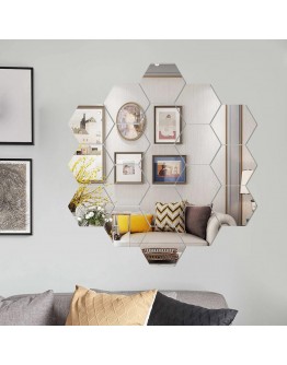 Шестоъгълно самозалепващо огледало 5бр